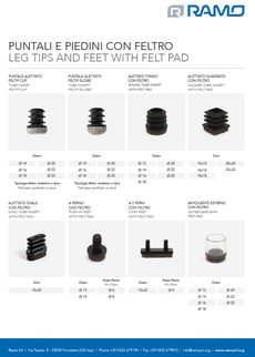 Puntali e piedini con feltro