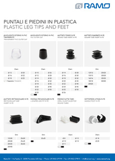 Puntali e piedini in plastica